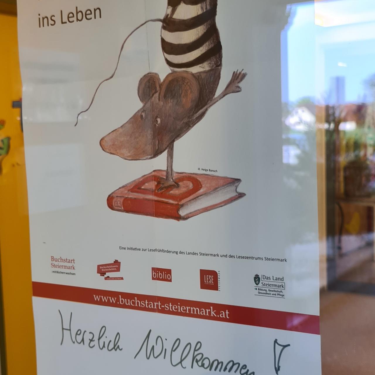Foto Buchstart Plakat